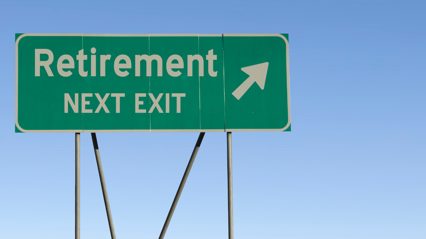 retirement exit sign