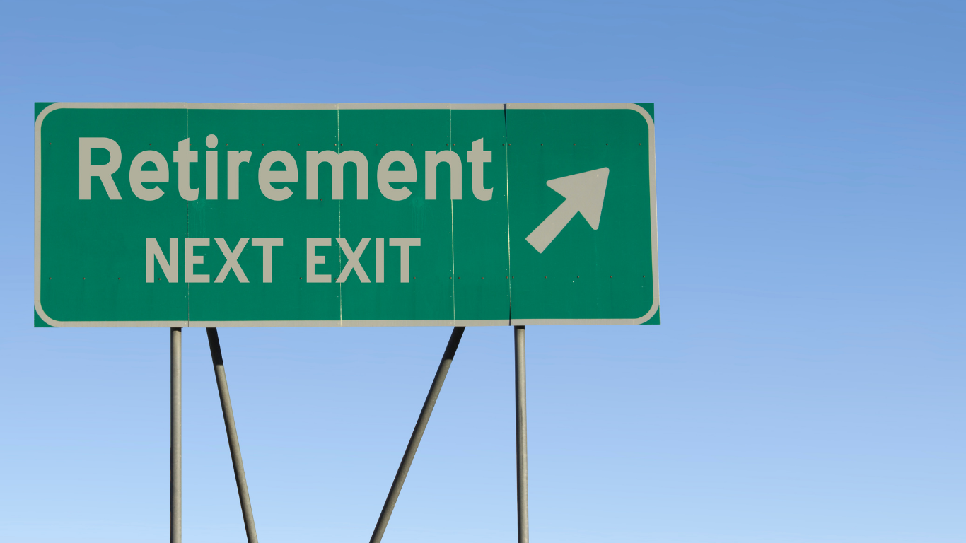 retirement next exit sign