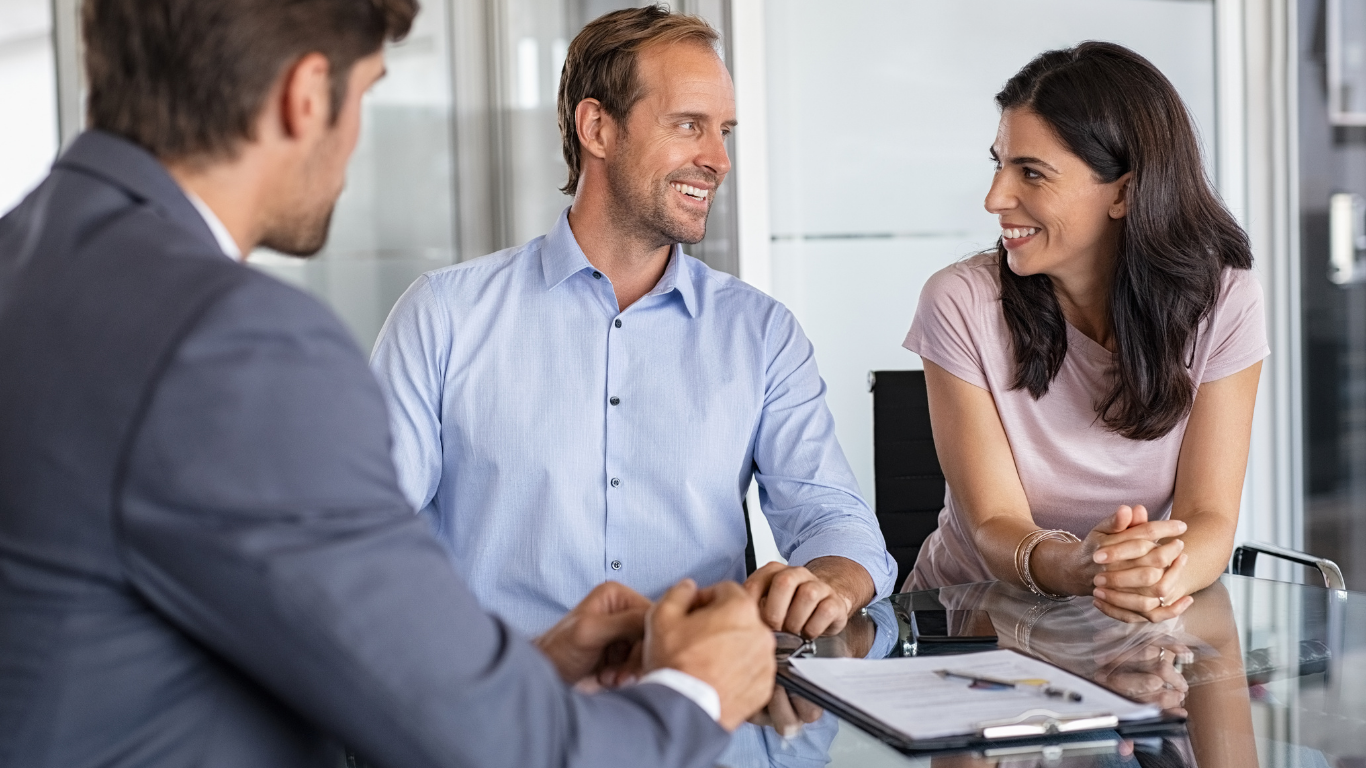 couple talking to a financial advisor